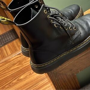 Dr. Martens Black Combat Boots with Chunky Sole  Women/8